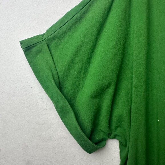 ELOQUII dress women 22 maxi faux wrap short sleeve Kelly Green cuffed‎ sleeves - Picture 4 of 6